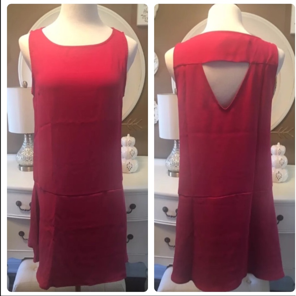 Adrienne Vittadini Women's Dark Pink Shift Dress